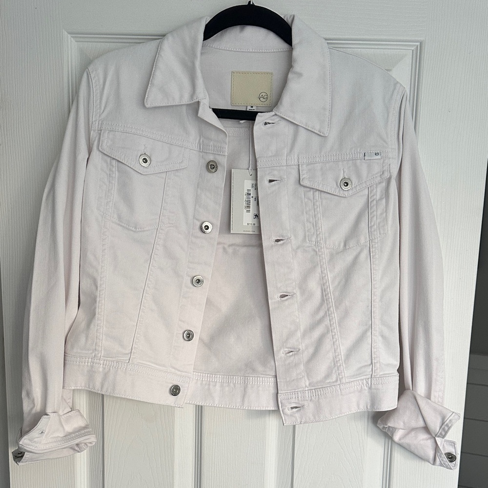 AG Adriano Goldschmied Light Pink Denim Jacket